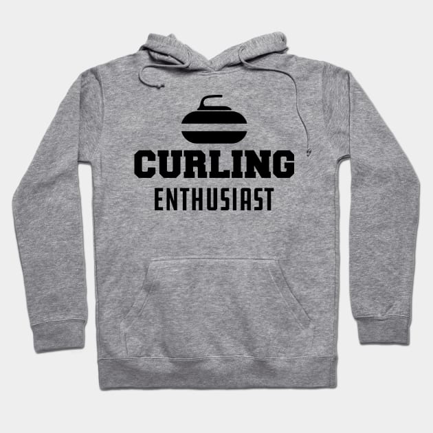 Curling Enthusiast Hoodie by KC Happy Shop